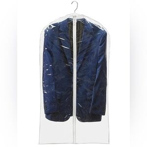 NIB Clear Vinyl Suit Dress Bag Wide Zippered Garment Bag Closet Organizer